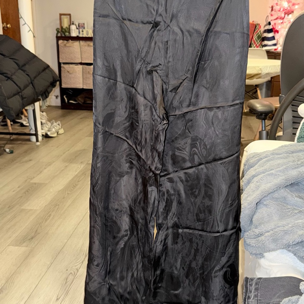 Silvia Tcherassi Elegant Black Satin Pant